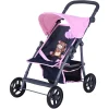 Knorr Toys® Puppenbuggy Liba – “Navy Pink Bear” Blau 7