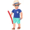 Our Generation Deluxe Outfit Beach Boy Junge Für 46 Cm Puppen Mehrfarbig 7