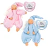 Schnullireich Geschenkset Käthe Kruse Schmusetuch Gugguli Engel Mit Namen + NIP Namensschnuller Rosa 14